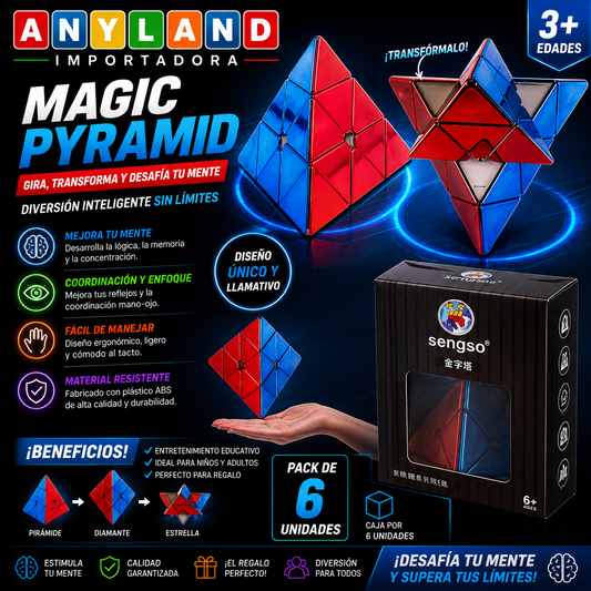 Cubo piramide sengso metalizado brillante (71G-82)