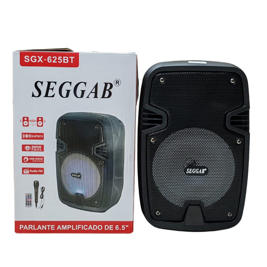 Parlante SEGGAB con micrófono y control (SGX-625BT/AC)
