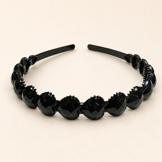 Diademas negras económicas paquete x 12 (105-16)