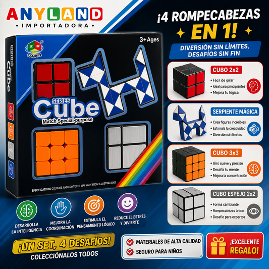 Caja de cubo Rubik set x 4 diferentes unidades (87-26)