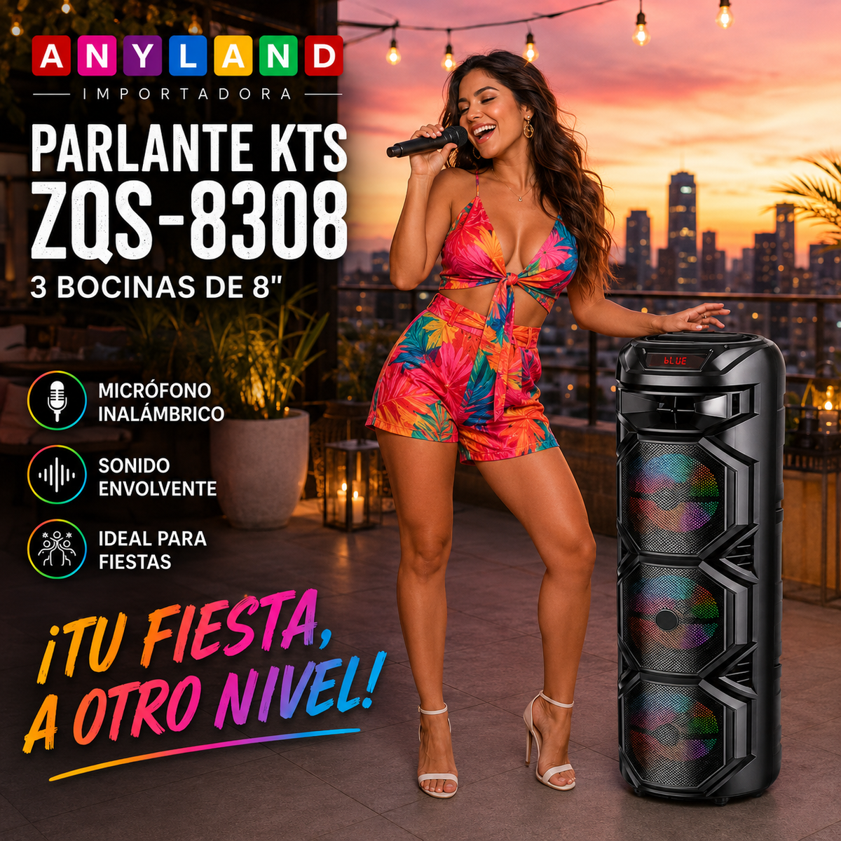 Parlante PARLANTE KTS- (ZQS-8308)