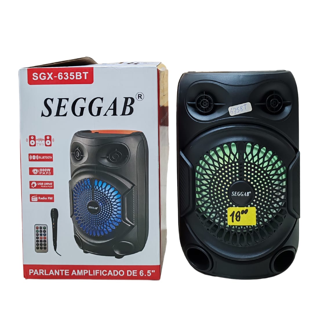 Parlante SEGGAB con micrófono y control (SGX-635BT)