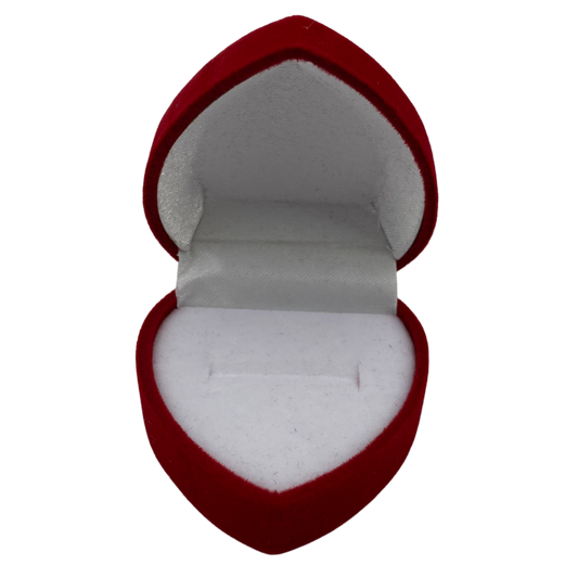 Cajita de terciopelo corazón con labrado x12 (80C-37-38)