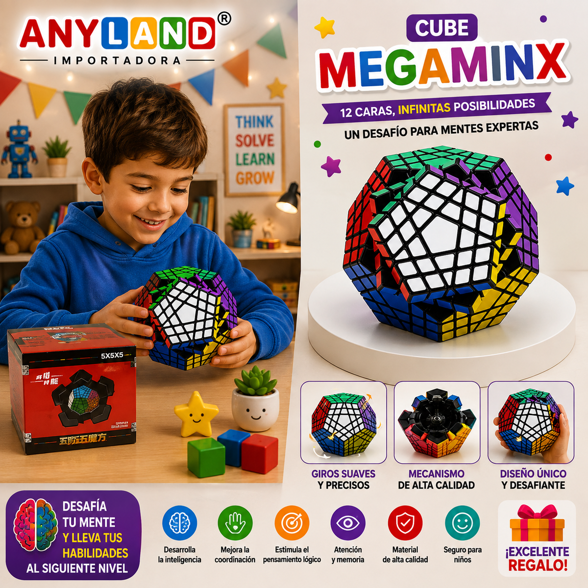 Cubo Rubik 5x5x5 Gigaminx (71F-10)