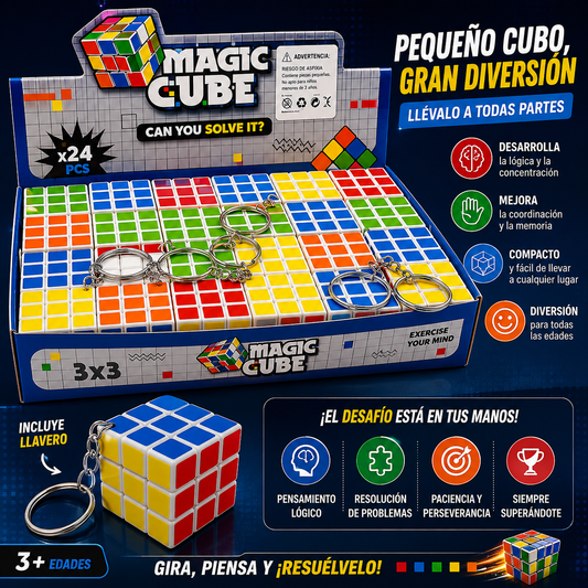 Cubo mini llavero 3x3 caja x24 (87-4)
