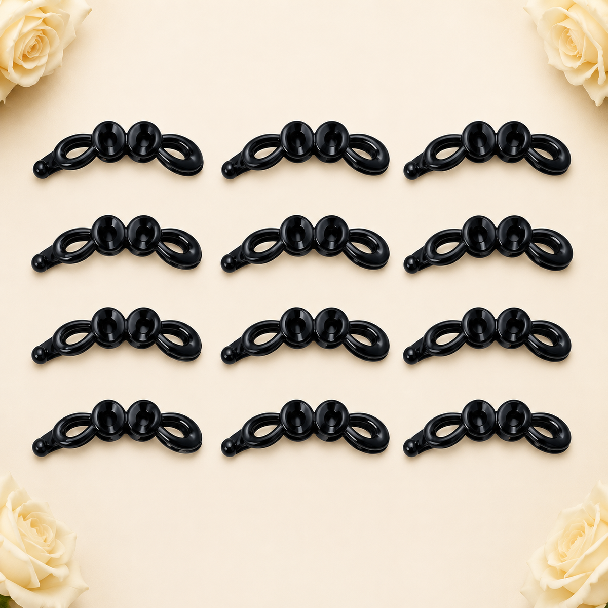 Bananas negras pequeñas para cabello px12 (4F-109)