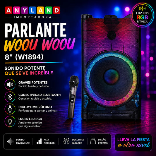 Parlante Woou Woou 8" (W1894)