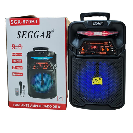 Parlante SEGGAB con micrófono y control (SGX-870BT)