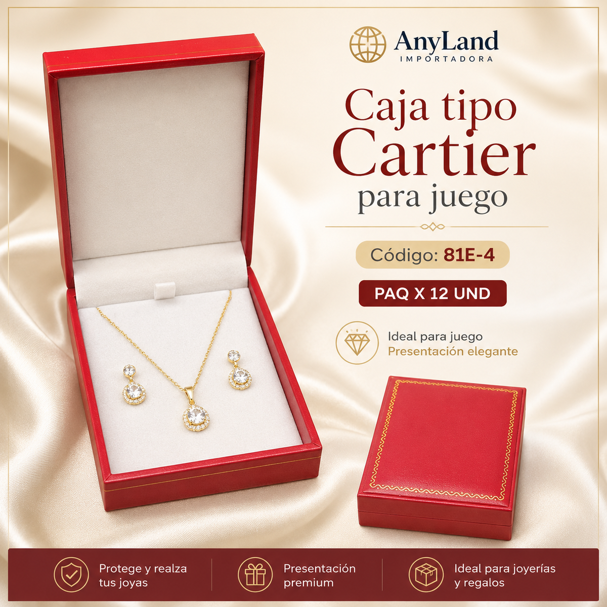 Caja tipo Cartier para juego x12 (81E-4)