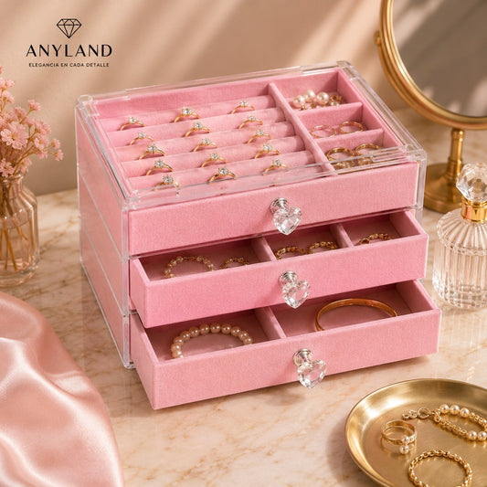 Caja organizadora para joyas de 3 cajones (81F-20)