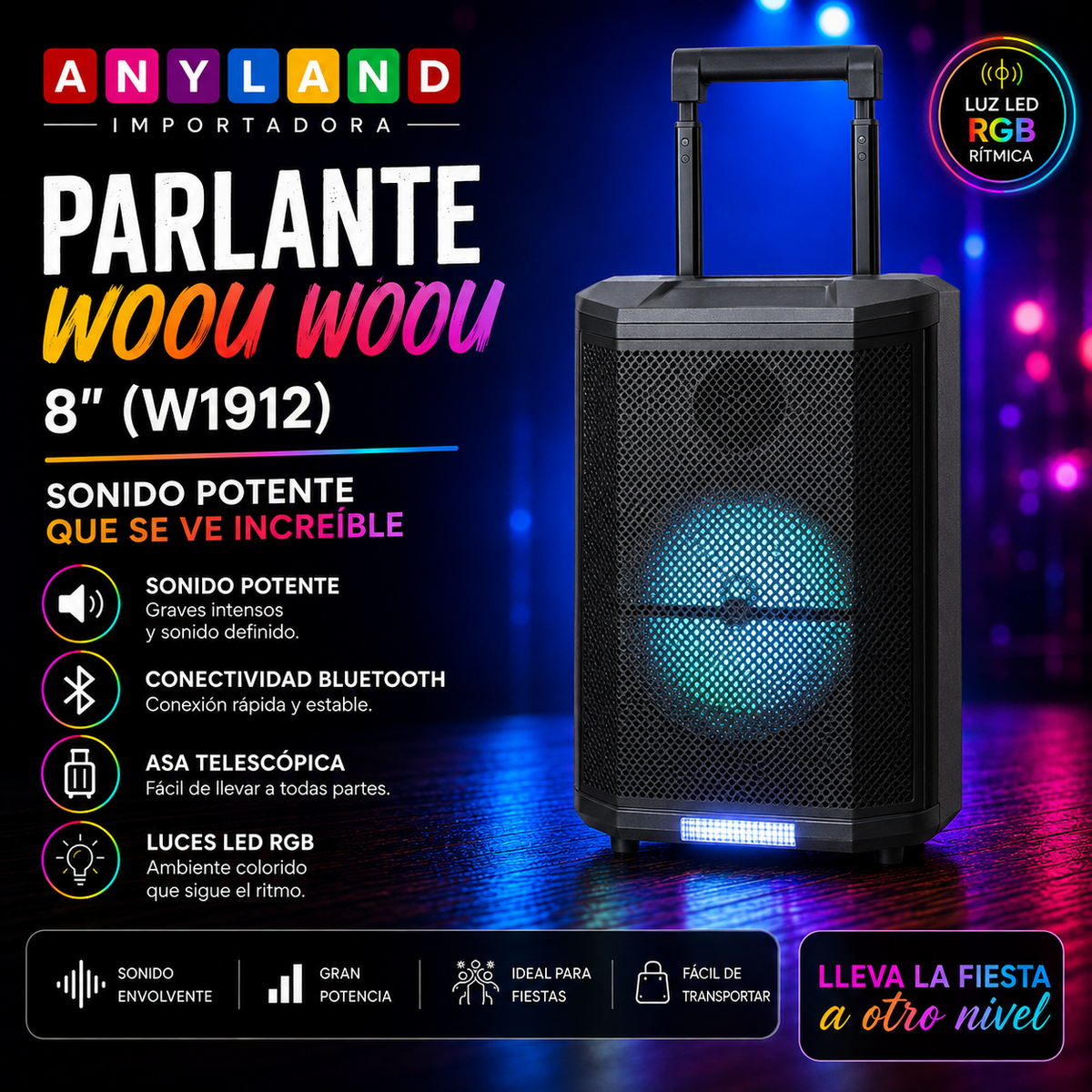 Parlante Woou Woou 8" (W1912)