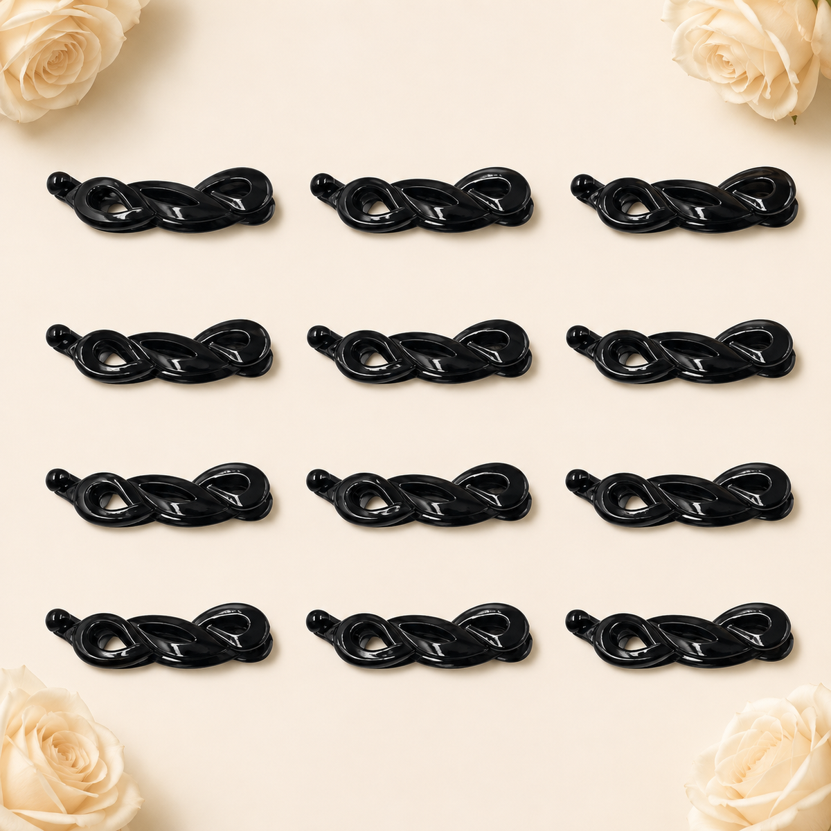 Bananas negras pequeñas para cabello px12 (4F-109)