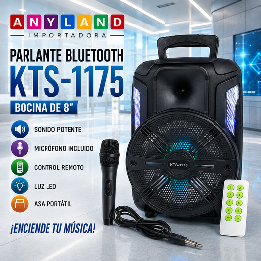Parlante con Bluetooth Luz Led Con Micrófono (KTS-1175)