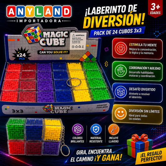 Cubo mini llavero de laberinto x24u. (87-5)
