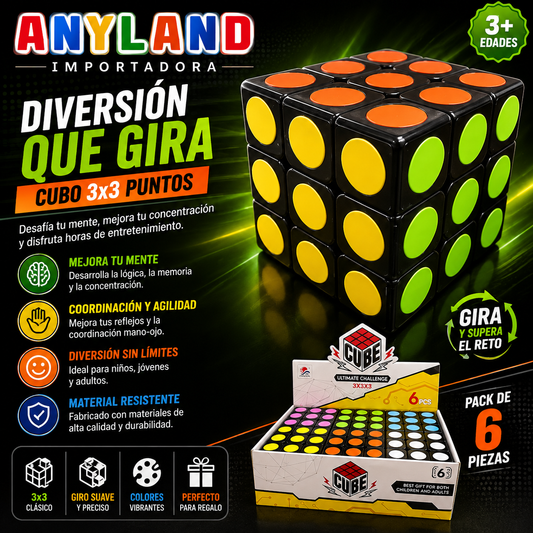 Caja de cubos x 6 unidades 3x3 Cube  (71G-46)