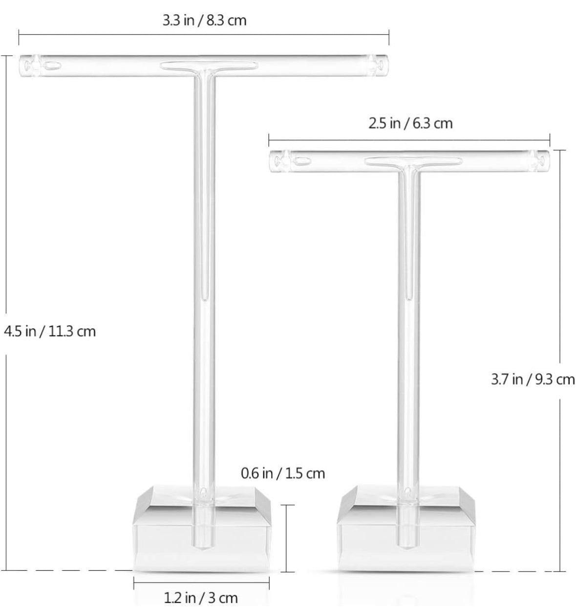 Exhibidor de aretes acrílico set x2 (80C-107A)
