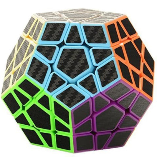 Cubo Rubik 3X3X3 Megaminx Jiehui Fibra de Carbon(71G-70)