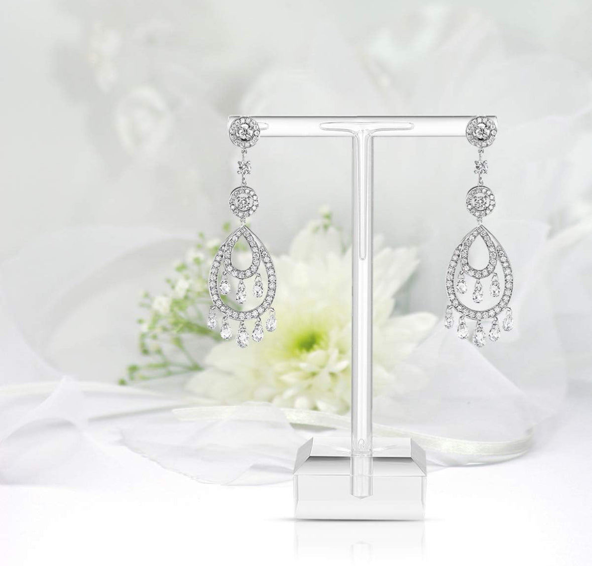 Exhibidor de aretes acrílico set x2 (80C-107A)