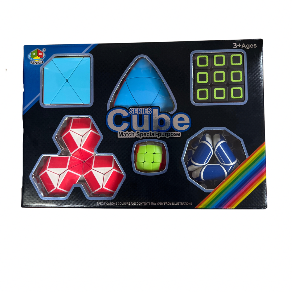 Caja de cubo Rubik set x 6 diferentes unidades (87-25)