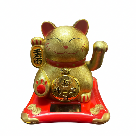 Gato Dorado Solar Pequeño 10 x 10 cm (88G-26)