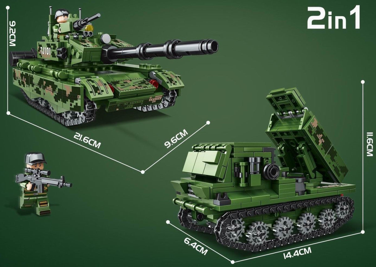 Bloques armables Tanque Guerra (107-5)