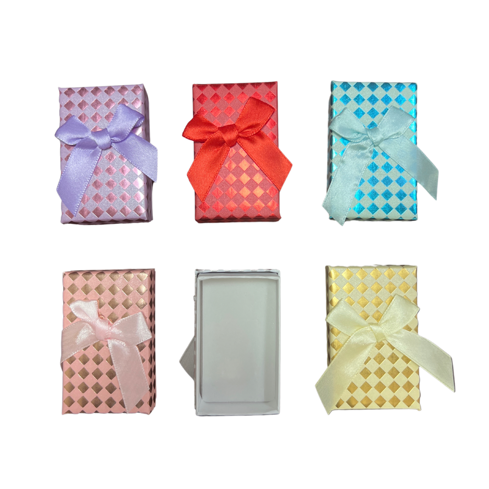 Cajas de cartón 5x8 para juego de cadena x24 unidades 6 colores  (80F-38)