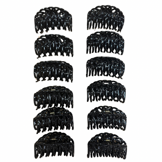 Pinchos negro engomado grande x 12 unidades (4F-79)