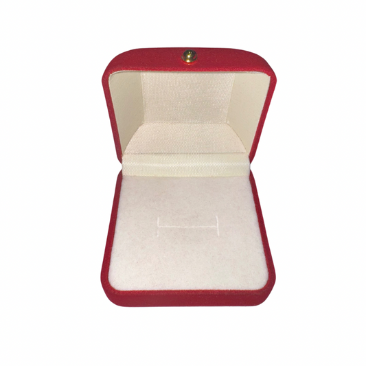 Cajita de terciopelo rojo para anillo por docena (80E-5)