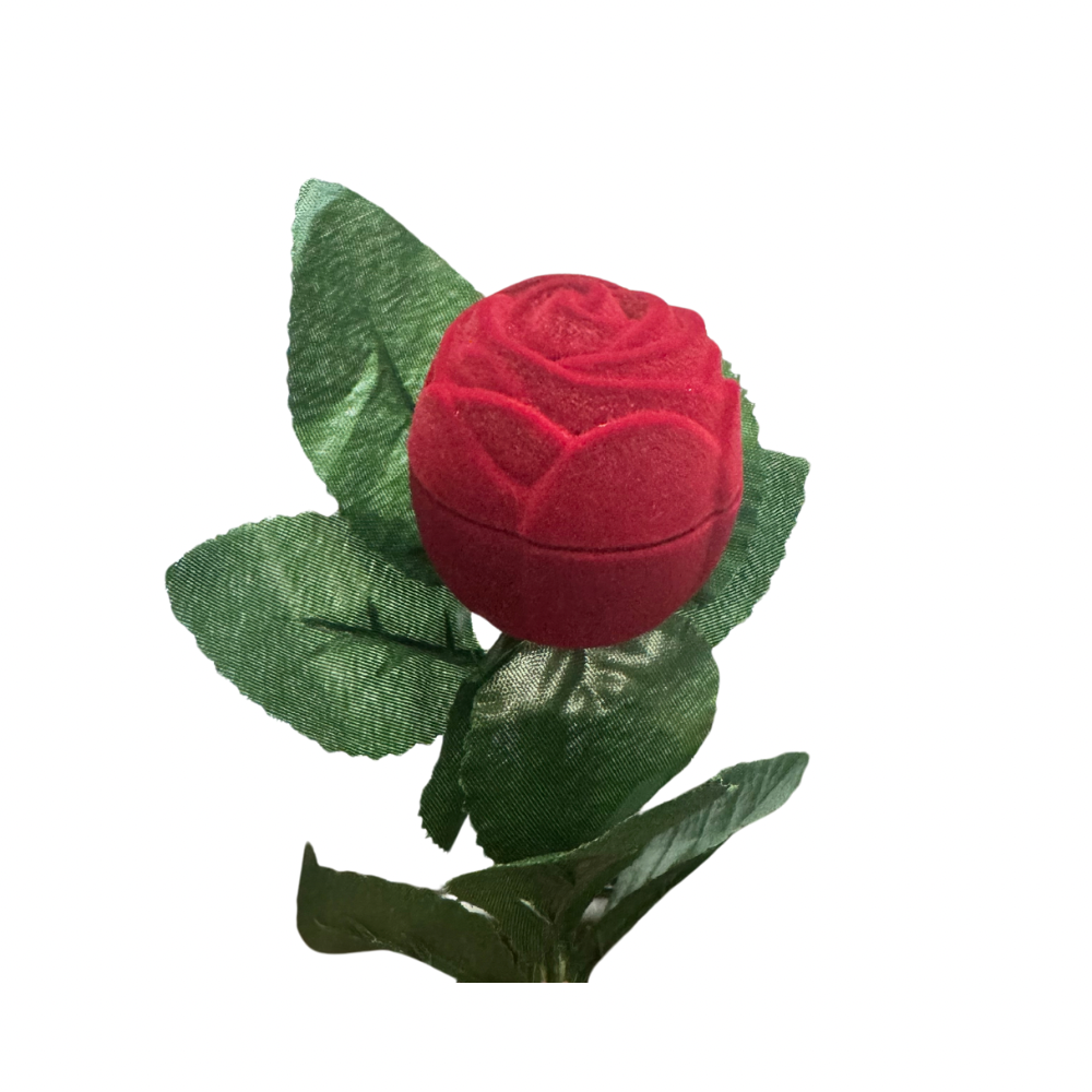 Cajita de Flor con terciopelo Rojo x12 unidades (80C-95)
