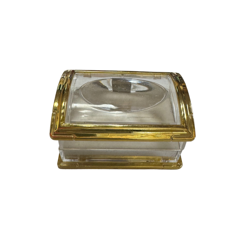 Cajita acrilica para 2 anillo paq x12 (80C-111A)