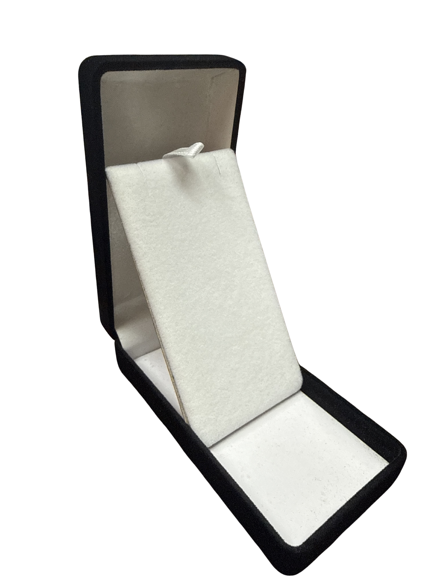 Cajita rectangular 12*6 cm de terciopelo negro p/juego de cadena x12 unidades (80C-70)
