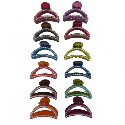 Pinchos medianos con perlas de colores x 12 unidades (4F-111)