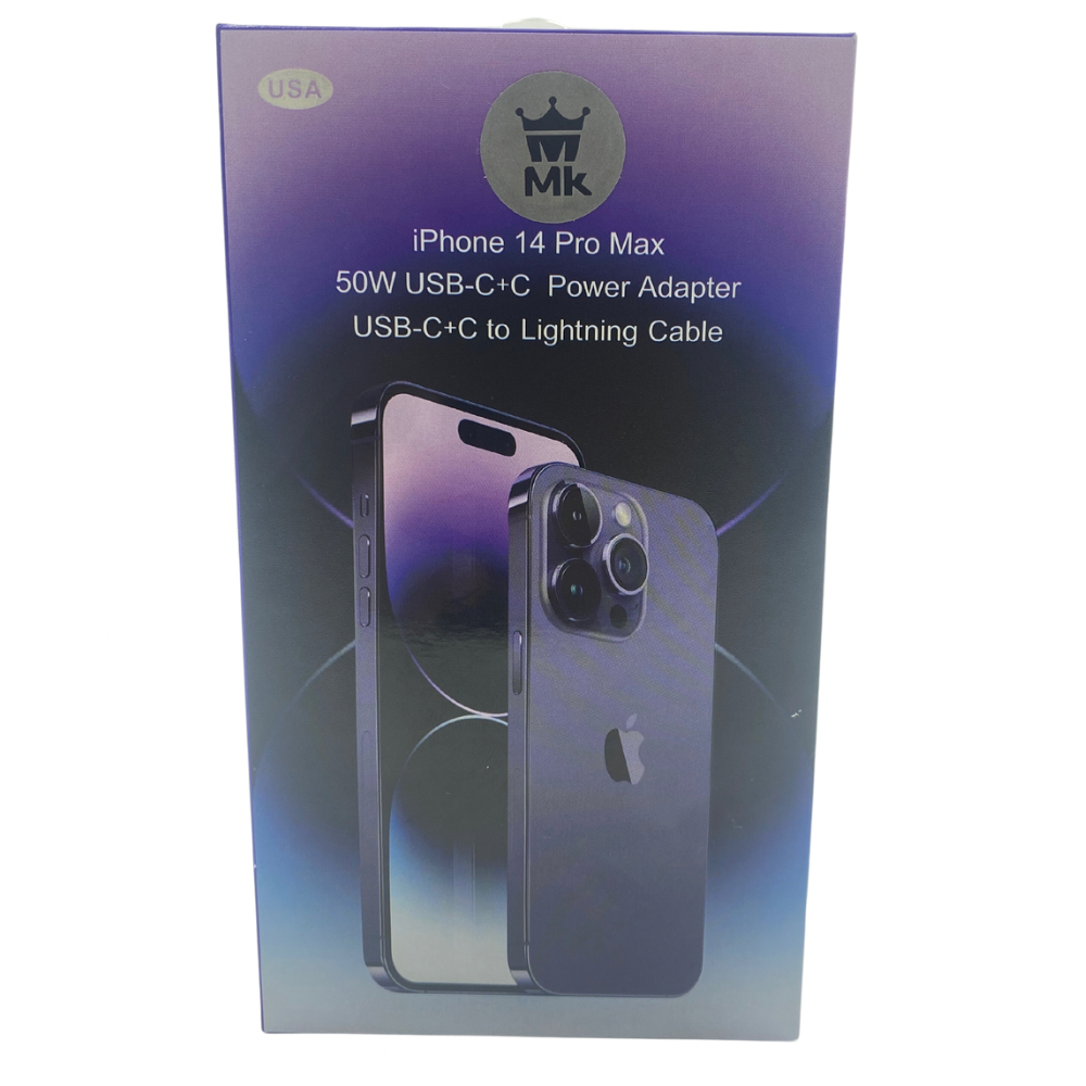 Adaptador cargador 50W dual USB-C para iPhone iPad Macbook Air
