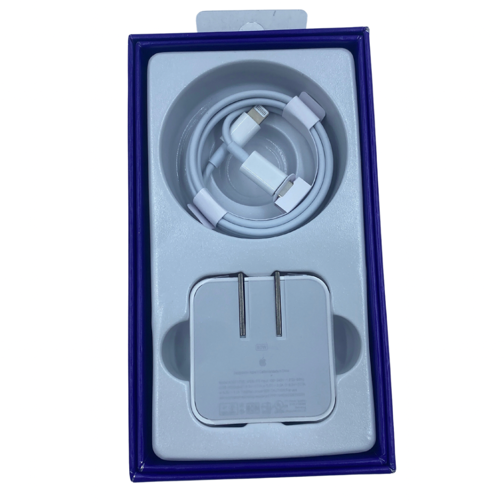Adaptador cargador 50W dual USB-C para iPhone iPad Macbook Air