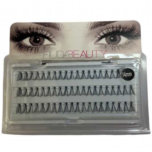 Pestañas postizas individuales 14mm Huda Beauty x 12 unds (6E-3)