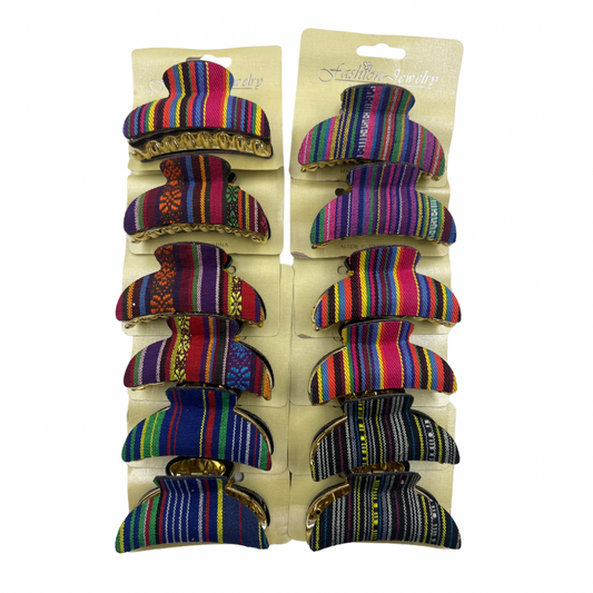 Pinchos dorados grandes de tela  x 12 unidades (4-695)
