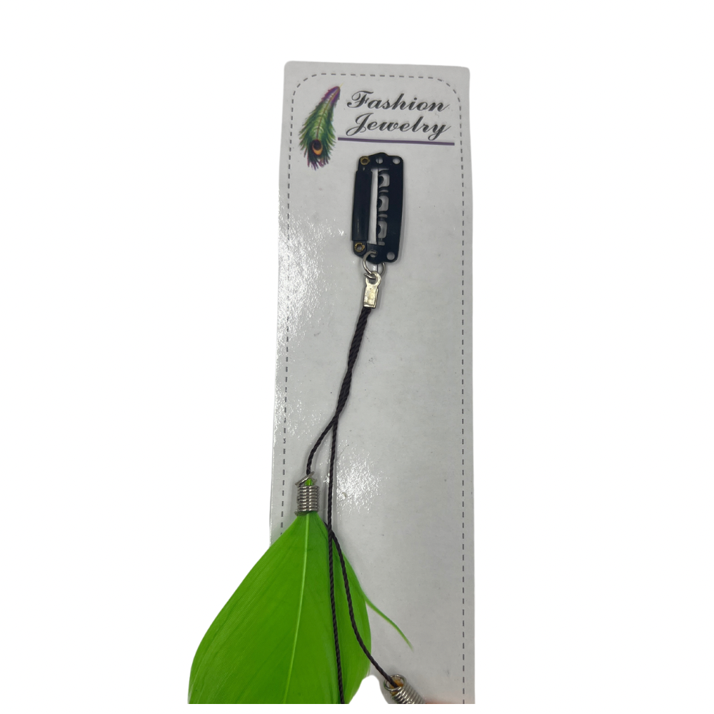 Vinchas con plumas de colores colgantes paquete de 12 unidades (N-1)