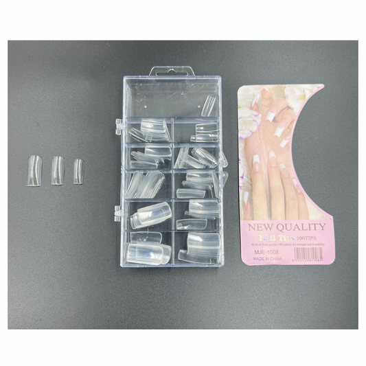 Uñas enteras transparente x100 (106-1T)