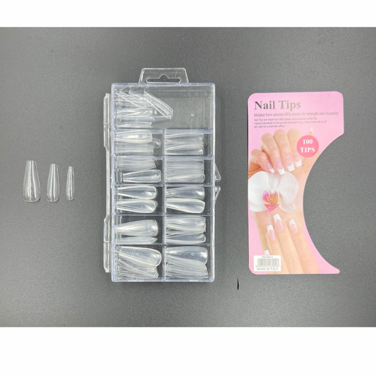 Uñas enteras color transparente x100 (106-6T)
