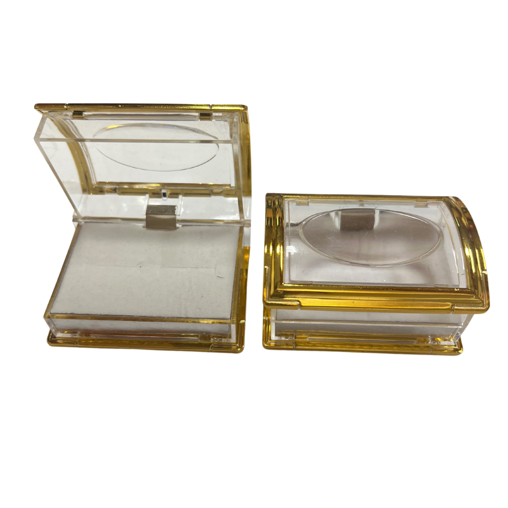 Cajita acrilica para 2 anillo paq x12 (80C-111A)