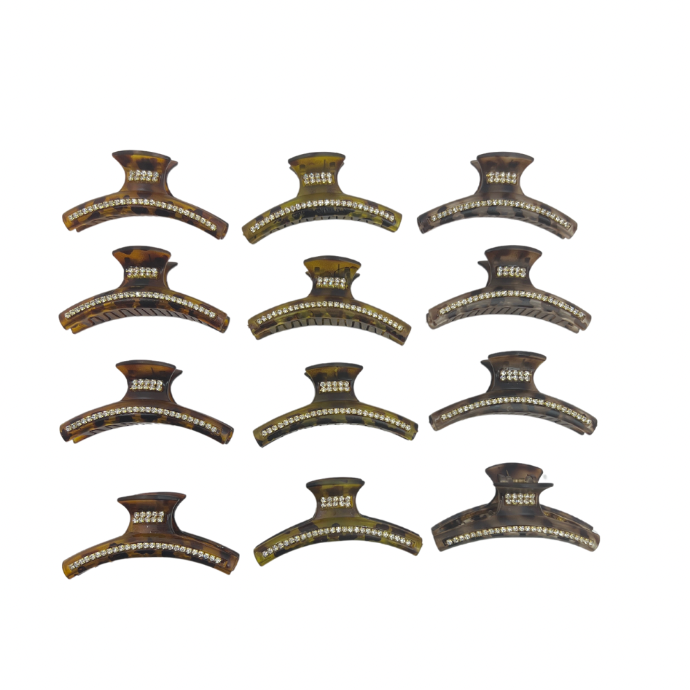Pinchos grandes c/piedras brillantes x 12 unidades (4-705)