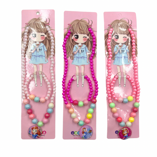Set de cadena y pulsera x 12 set (1B-1)