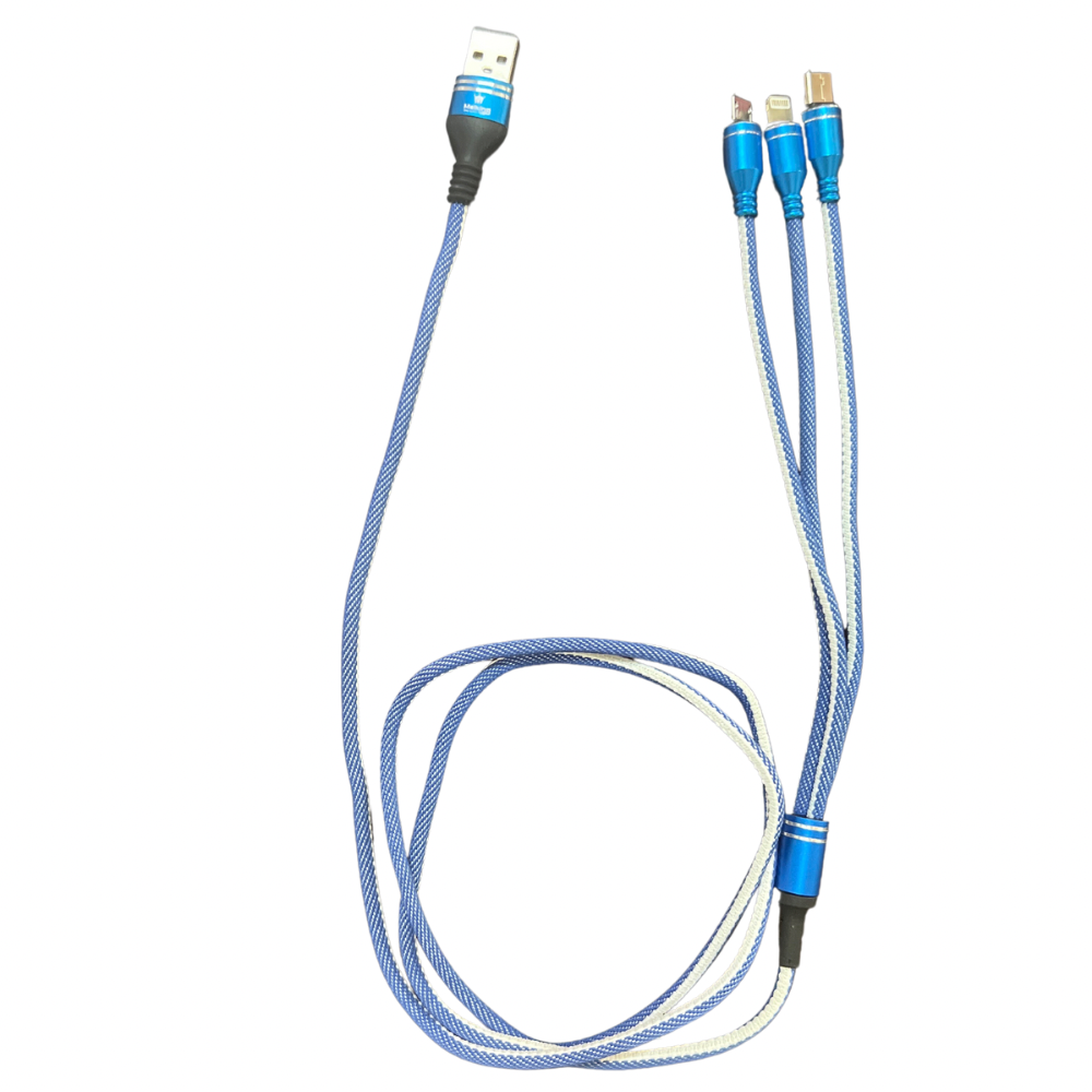 Cable Melking 3-in-1 Micro USB/Type-C/Lightning 1m Carga Rápida