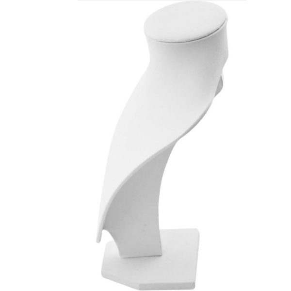 Exhibidor de collar blanco 30cm de alto (80F-6)