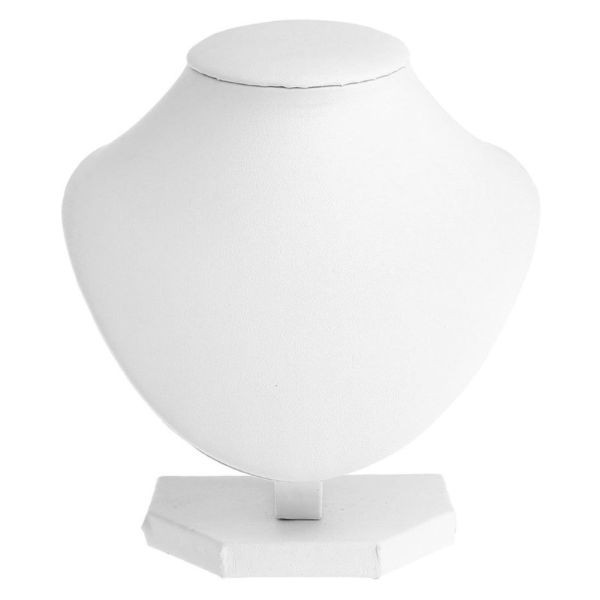 Exhibidor de collar blanco 15X15cm (80F-24)