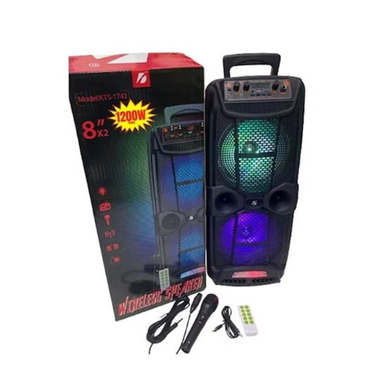 Parlante KTS portátil con bluetooth negra 127V 20W (1743)