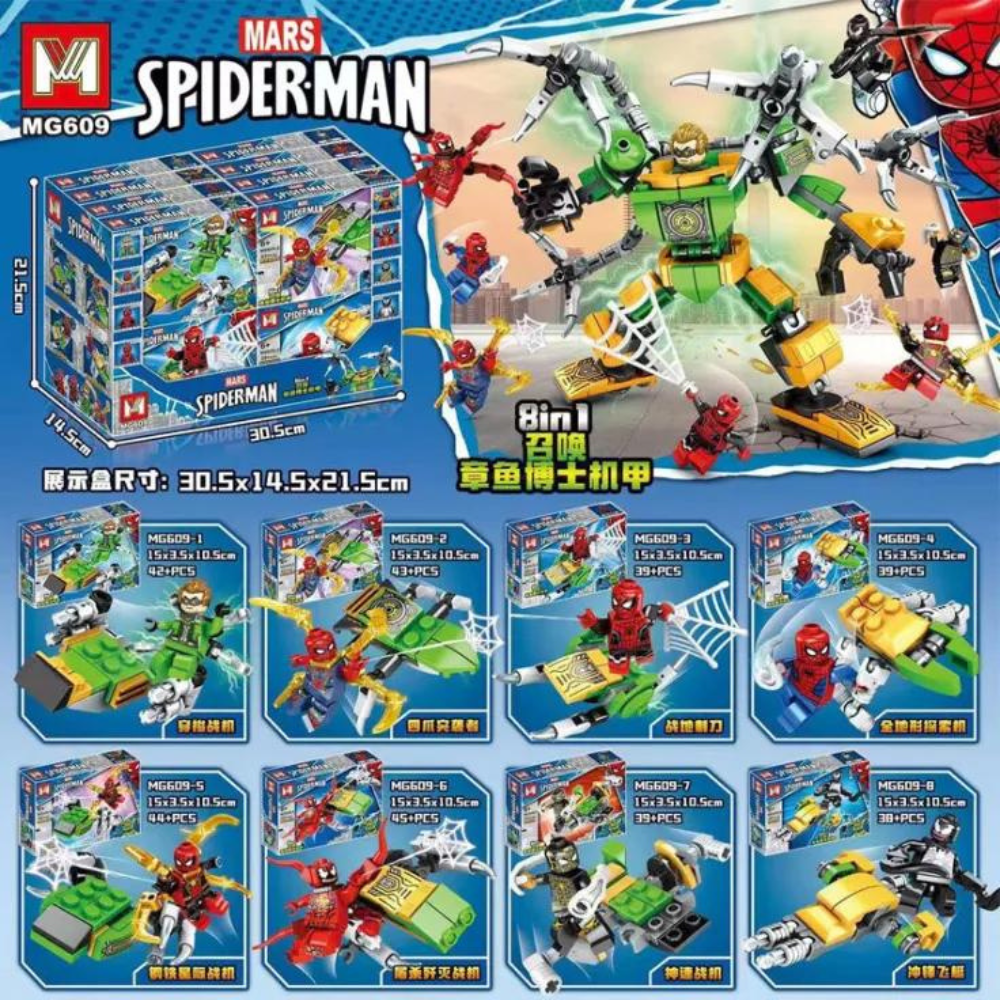 Bloques armables Spider-Man 8en1 x16 (889-5)