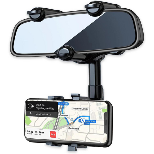 Soporte de celular para el carro retrovisor brazo ajustable