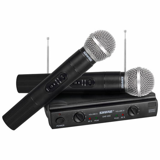 Microfono inalámbrico VHF con doble mano de 110V (UHF555)