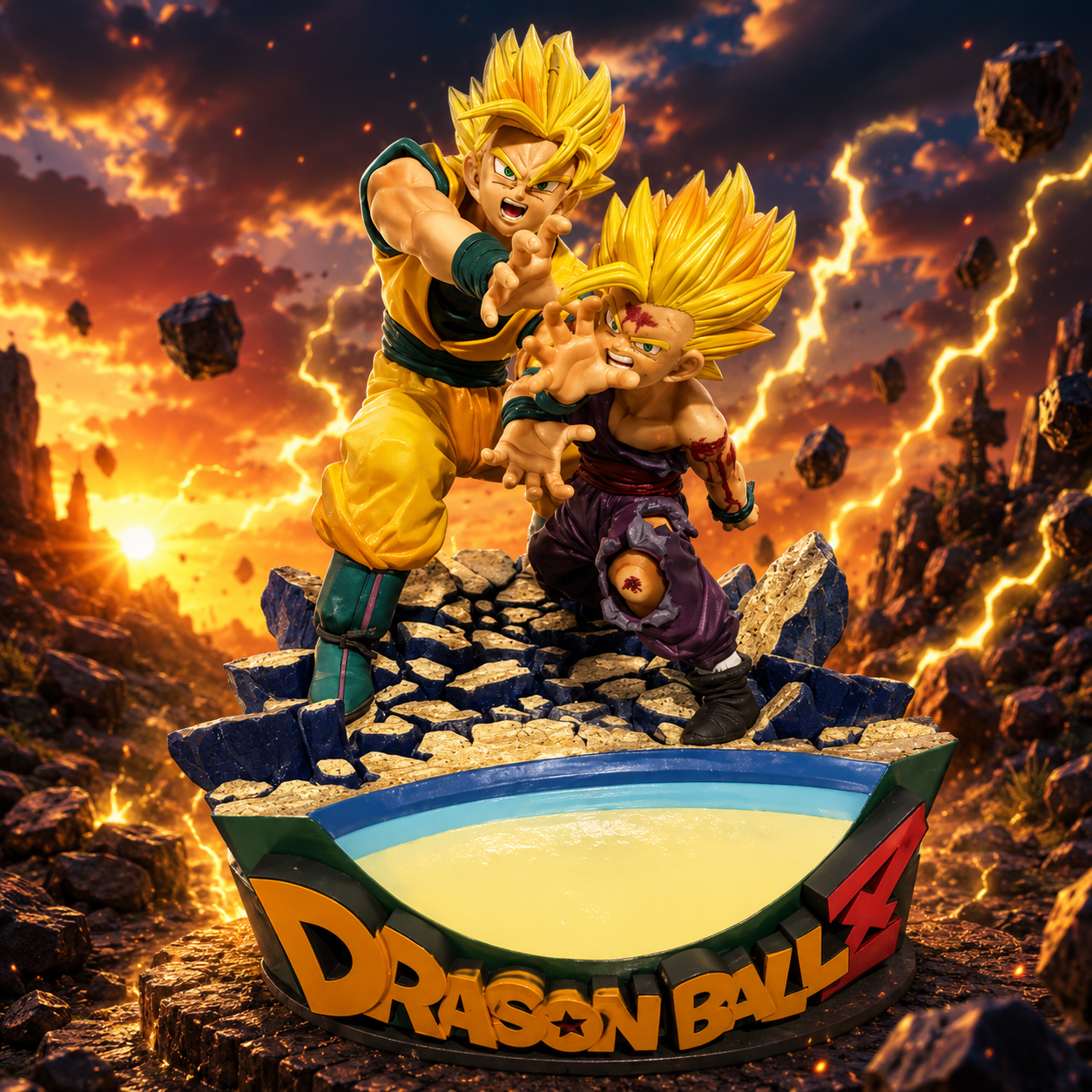 Figura de Accion Goku & Gohan 17cm (6493-L)